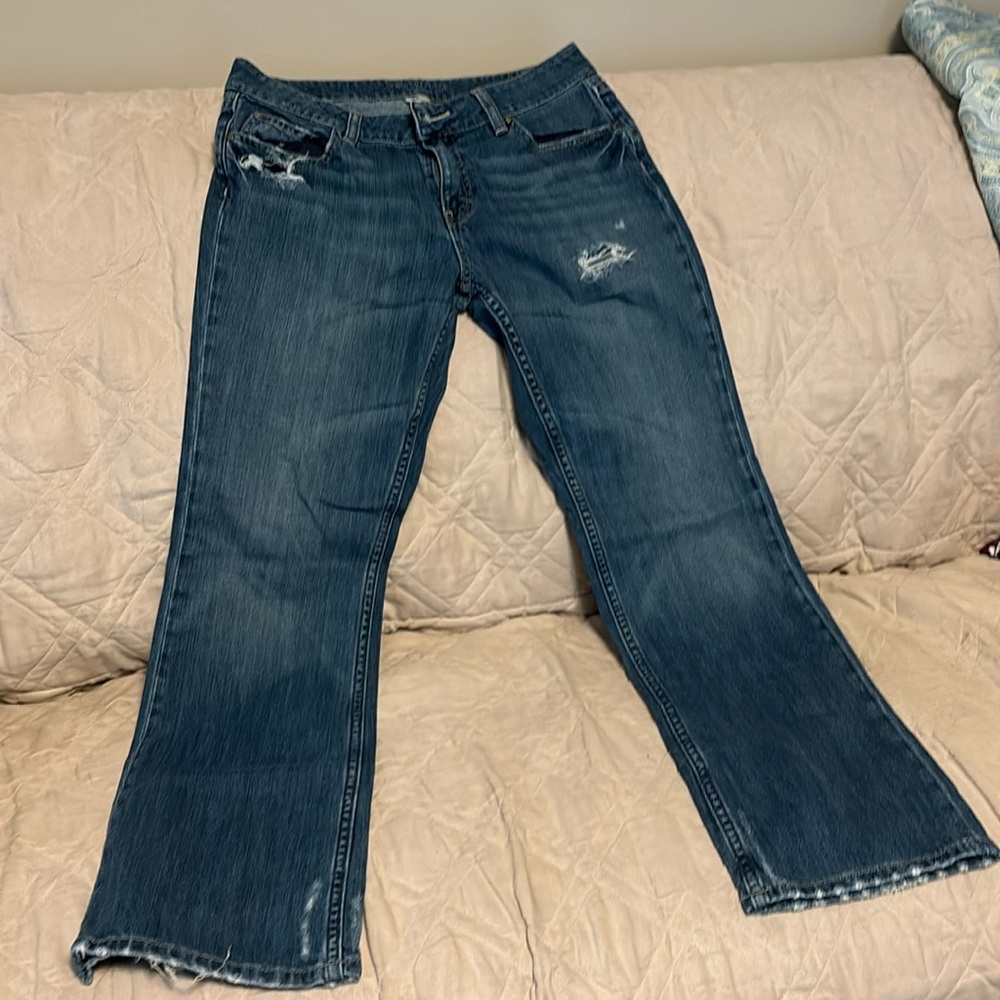 Classic boot cut Banana Republic jeans. Slightly distressed.